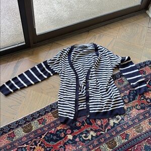 Striped small Rag and Bone new Navy and White Cardigan